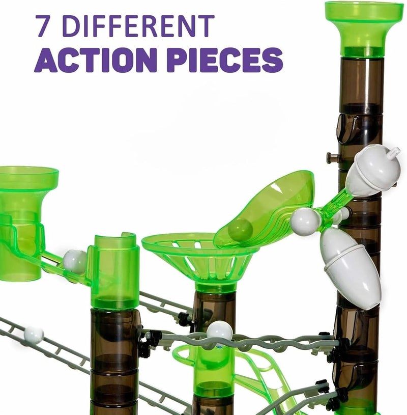 Marble Genius Marble Rails Super Set, 325 Piece Marble Run for Kids 8+ (45 Marbles, 15 Rail Pieces, 10 Base Pieces & More), STEM, Full-Color Instructions, Great for Kids & Teens - Image 3